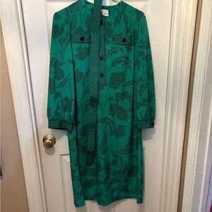 Green Patterned‎ Women's Dress